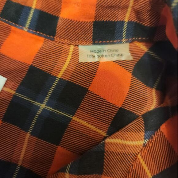 Equipment Red Black Plaid Silk Button Down Blouse Size M - Picture 8 of 12